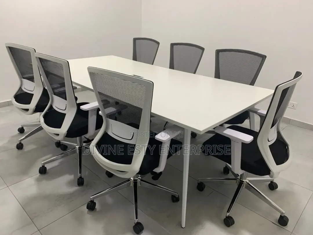 Conference Table and Chairs Setup