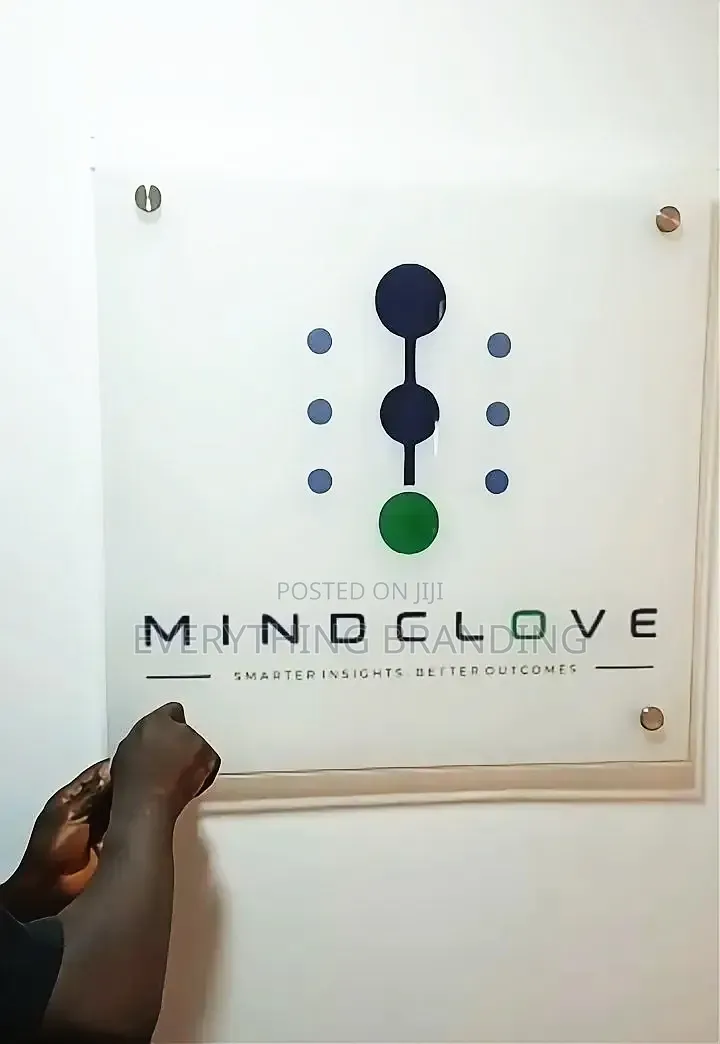 Acrylic Office Wall Signage Branding Display