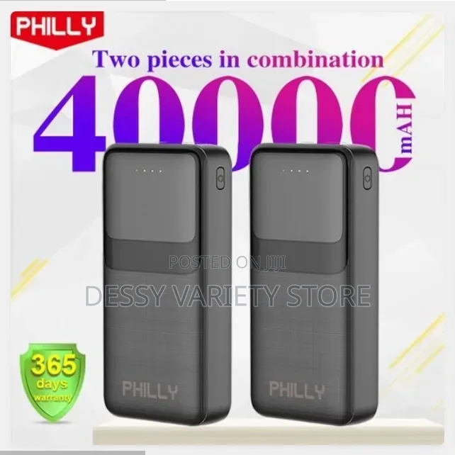 Philly Pl205*2pcs Power Charging Bank(20000mahx2pcs) Type-C Input