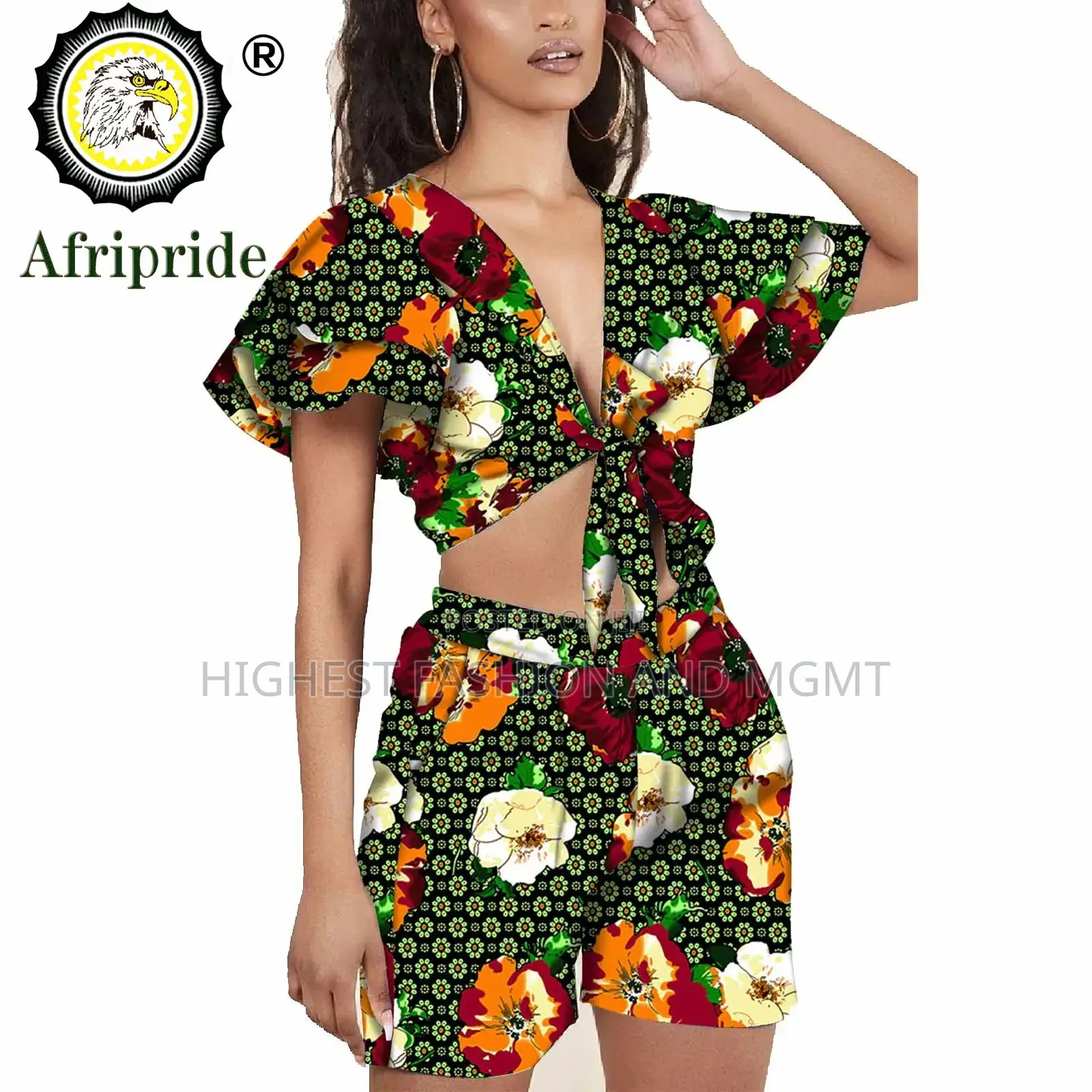 Ankara Crop Top and Shorts
