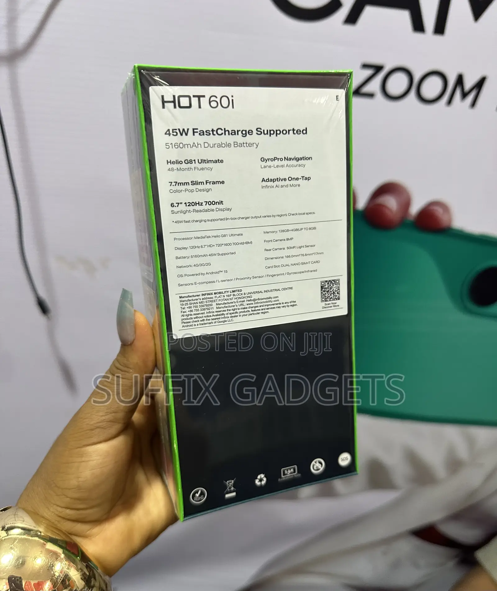 New Infinix Hot 60i 128 GB Gray