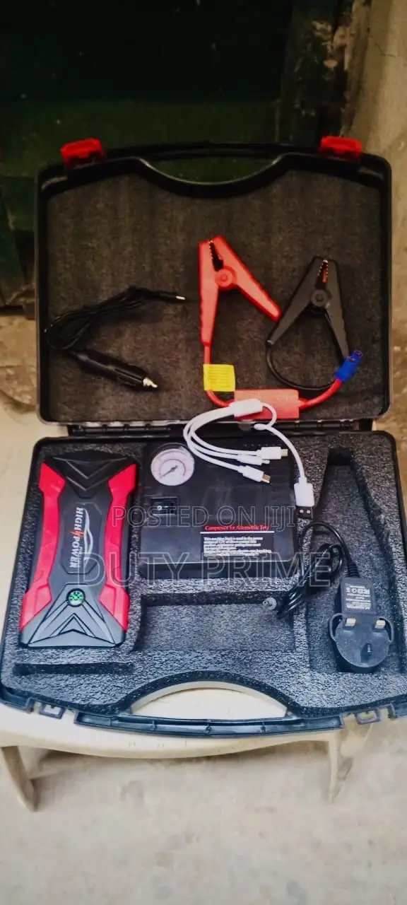 High Power Car Jump Starter Portable Air Compressor Kit