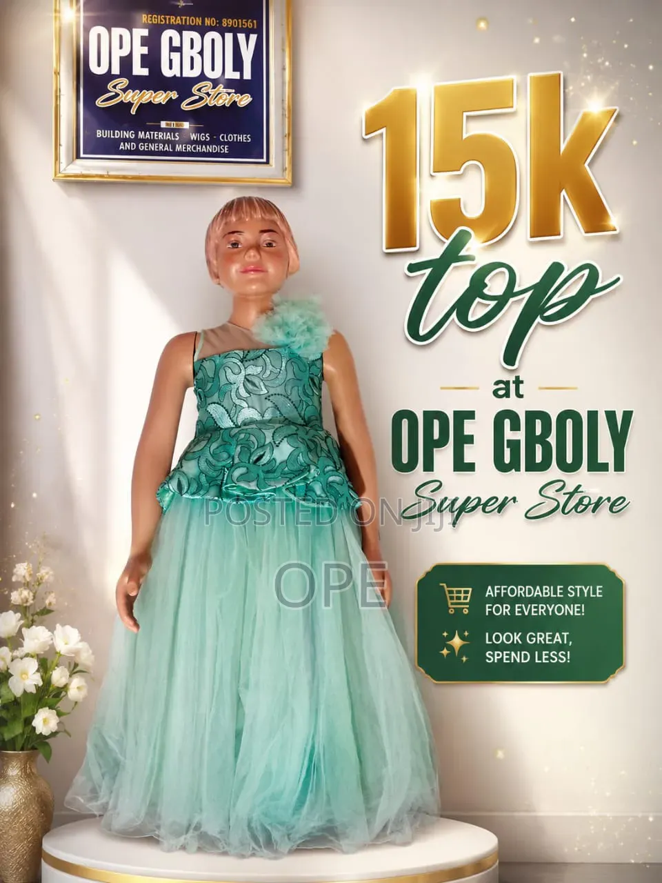 Green Dress for Girls