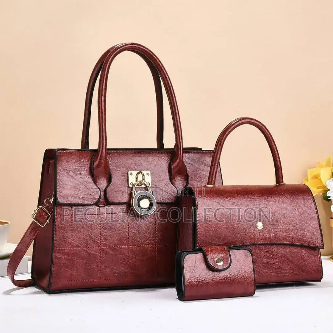 Premium 3 in 1 Fashionable Leather Bag. Available in Different Colors.