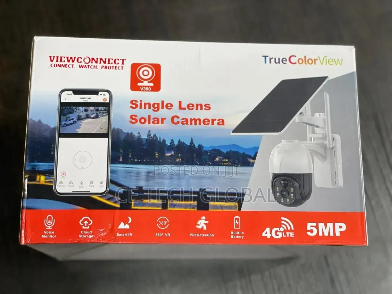 4g V380 Single Lens Solar Camera