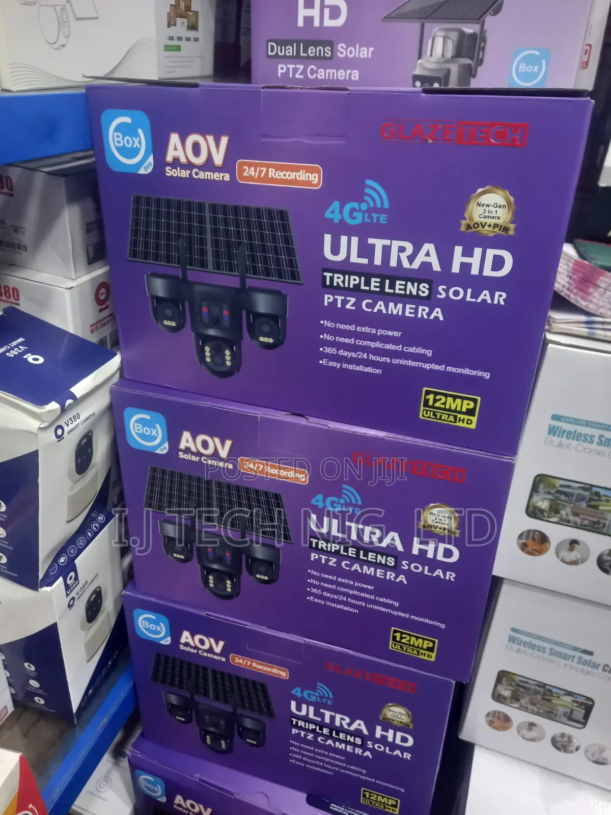 Ubox 3 Lens 4g PTZ Solar Camera 