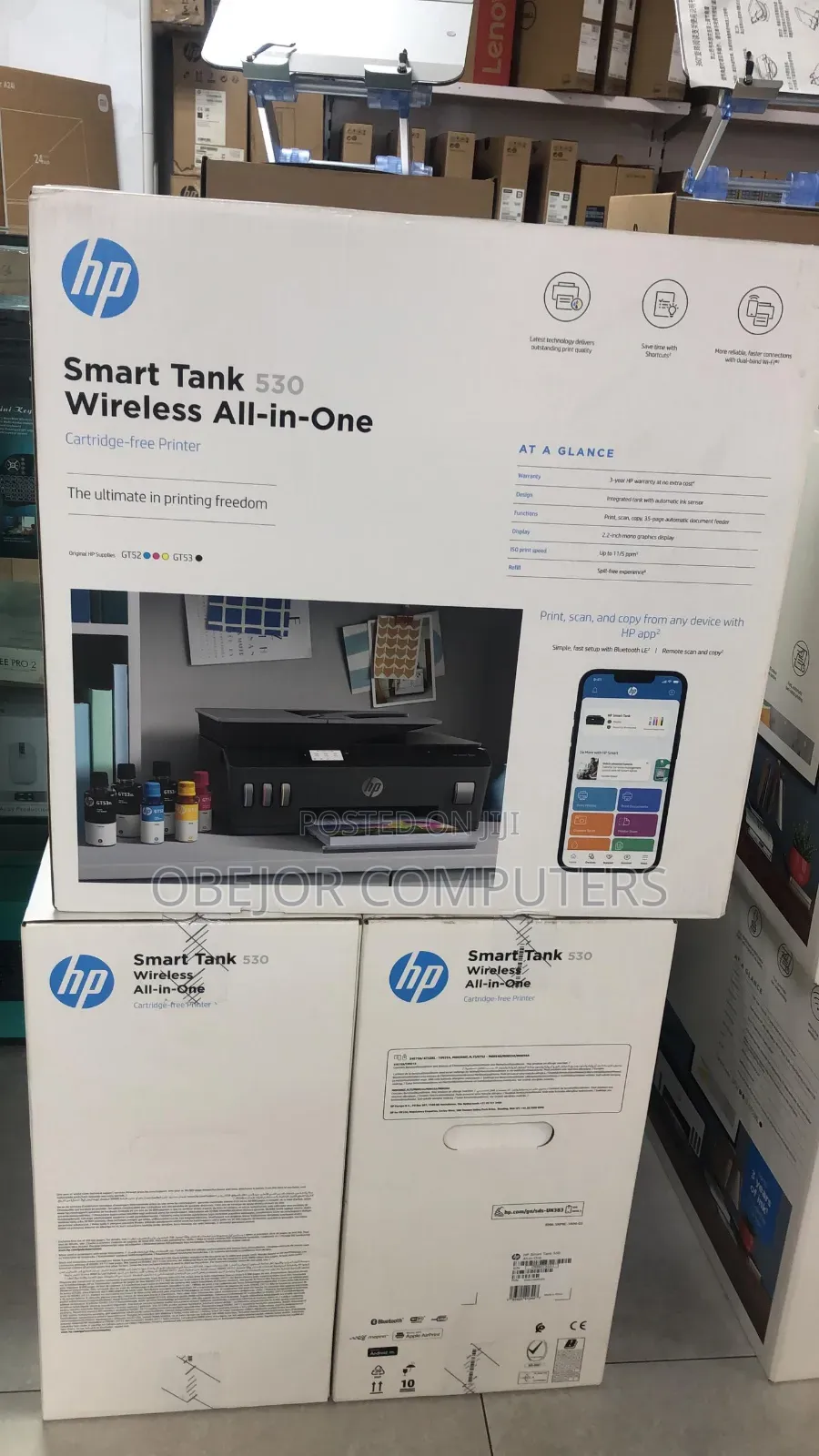 Hp Smart Tank 530 Wireless All in One Cartridge Free Printer