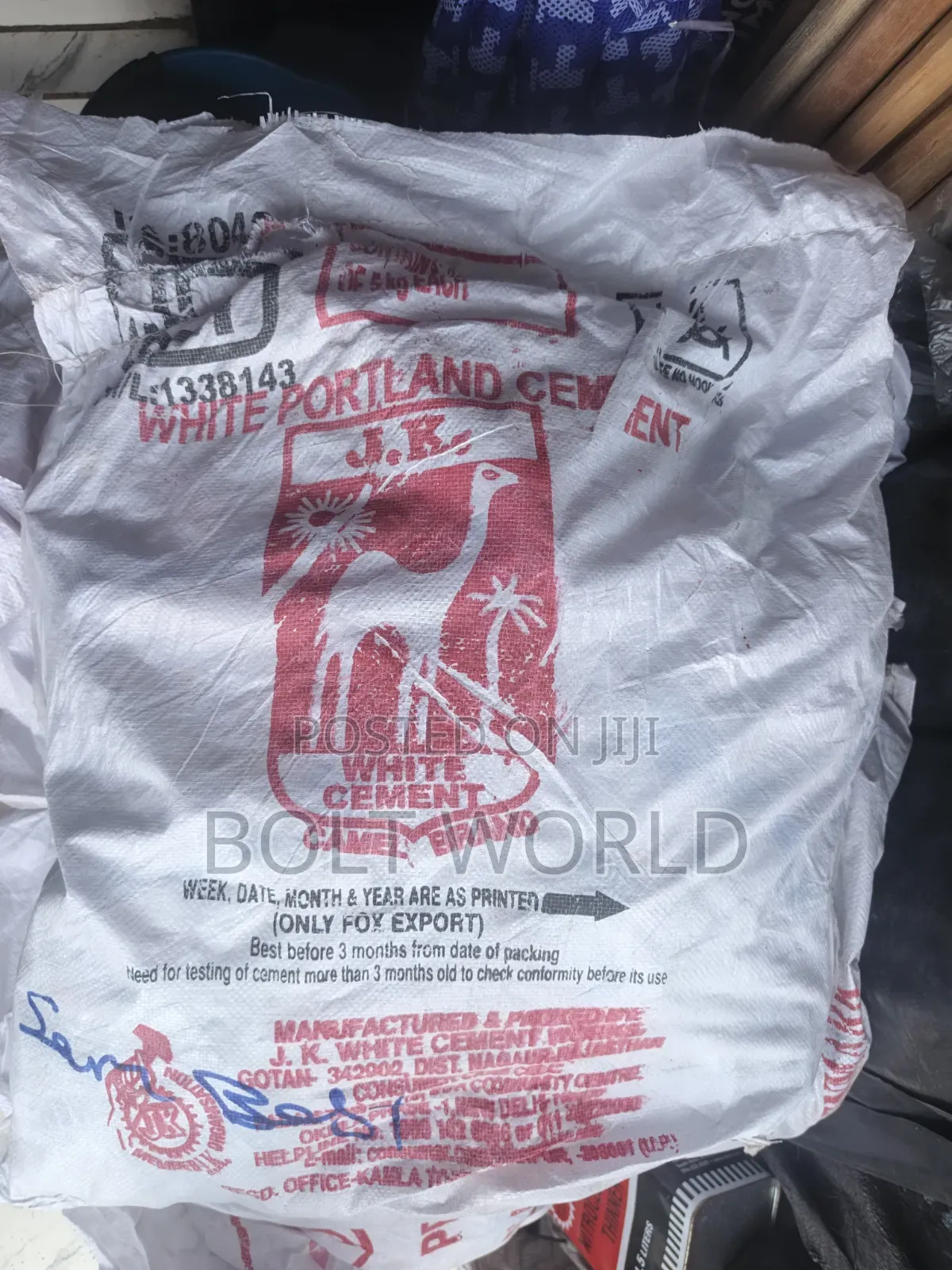 White Portland Cement J. K