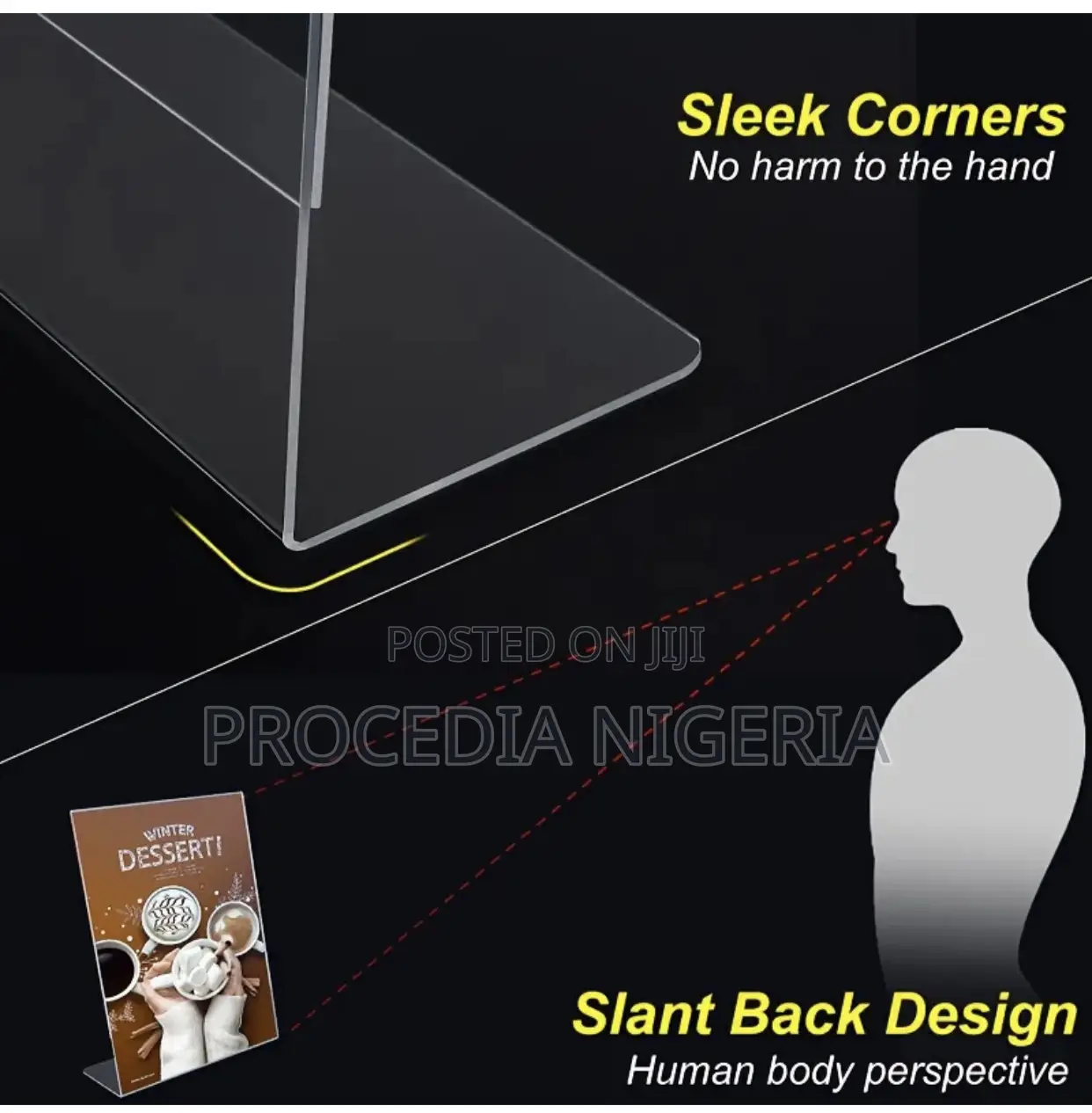 A5 Menu Qr Code Acrylic Paper Holder, Plexiglass Table Display Stand