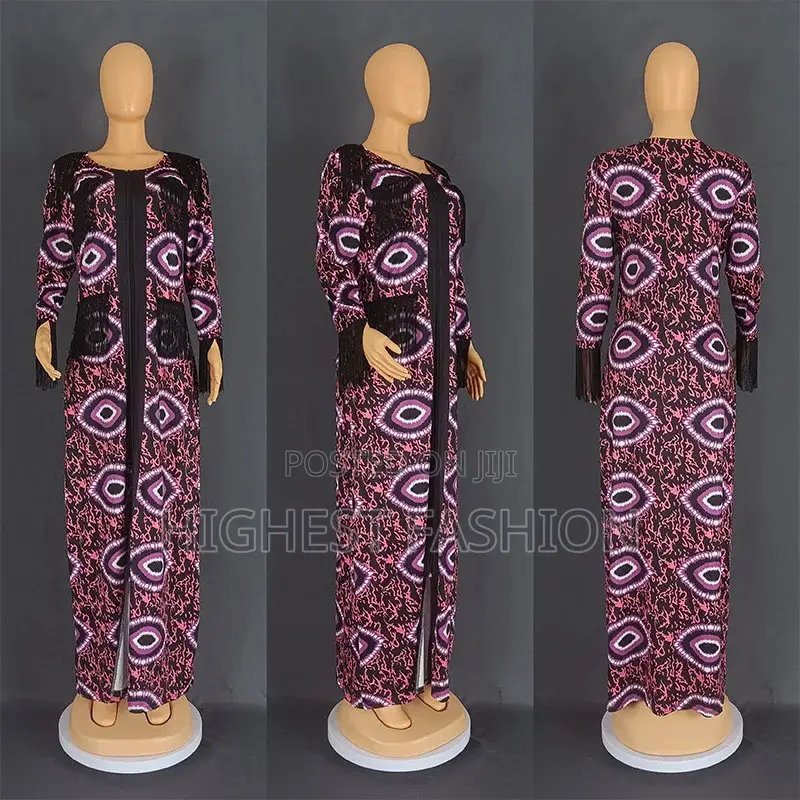 Long Sleeve Ankara Dress