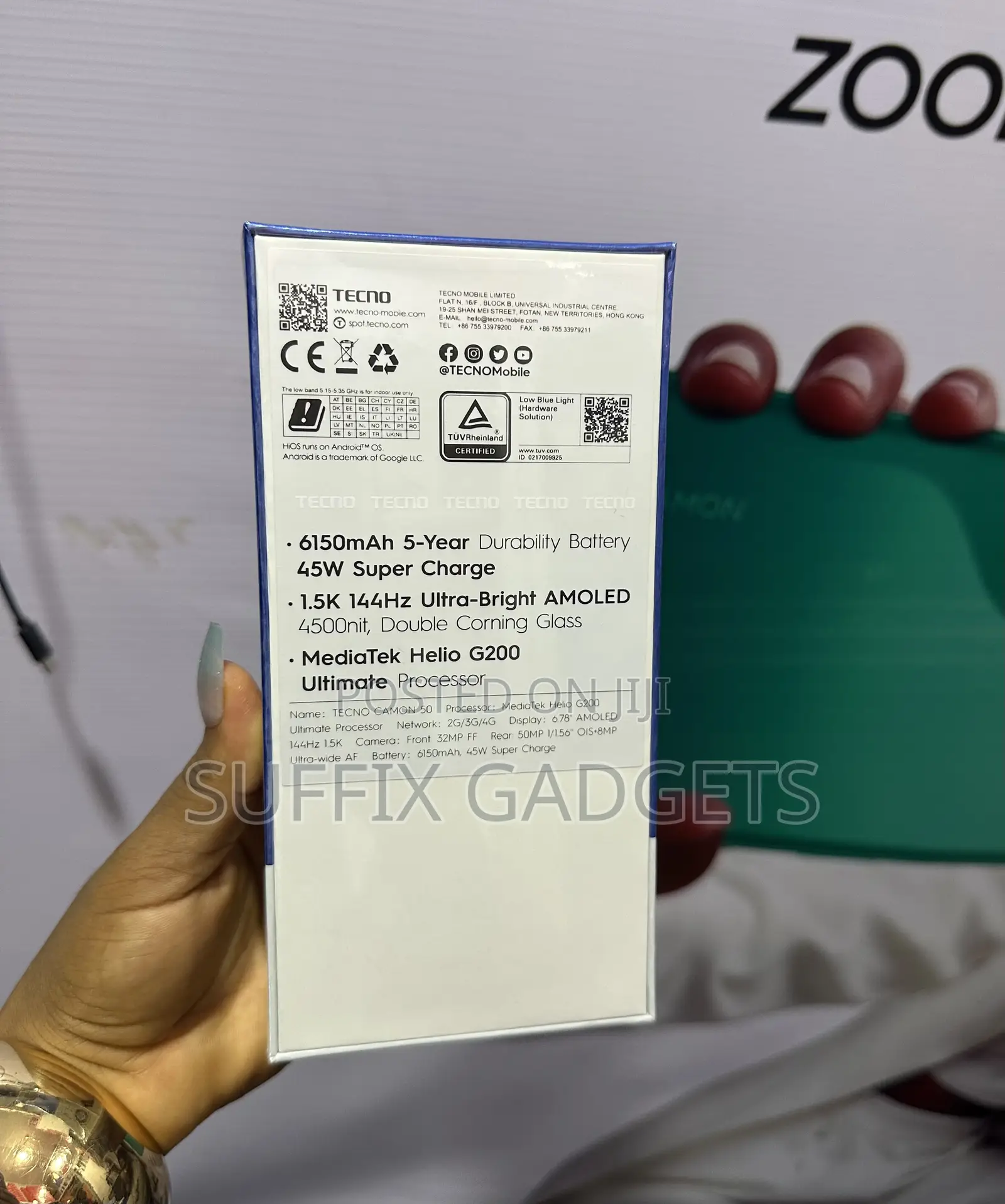 New Tecno Camon 50 256 GB Green