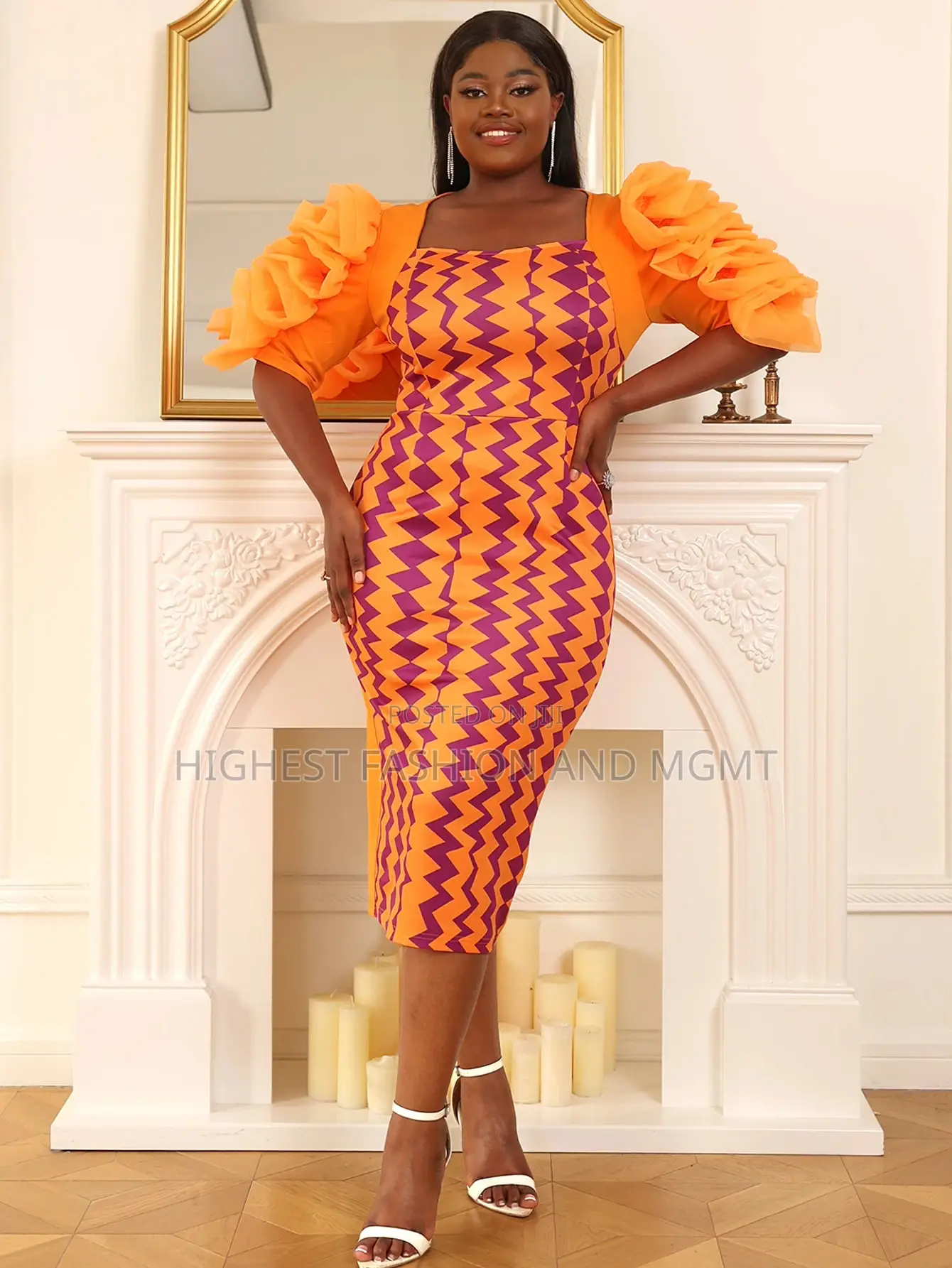 Ruffles Short Sleeve Dress