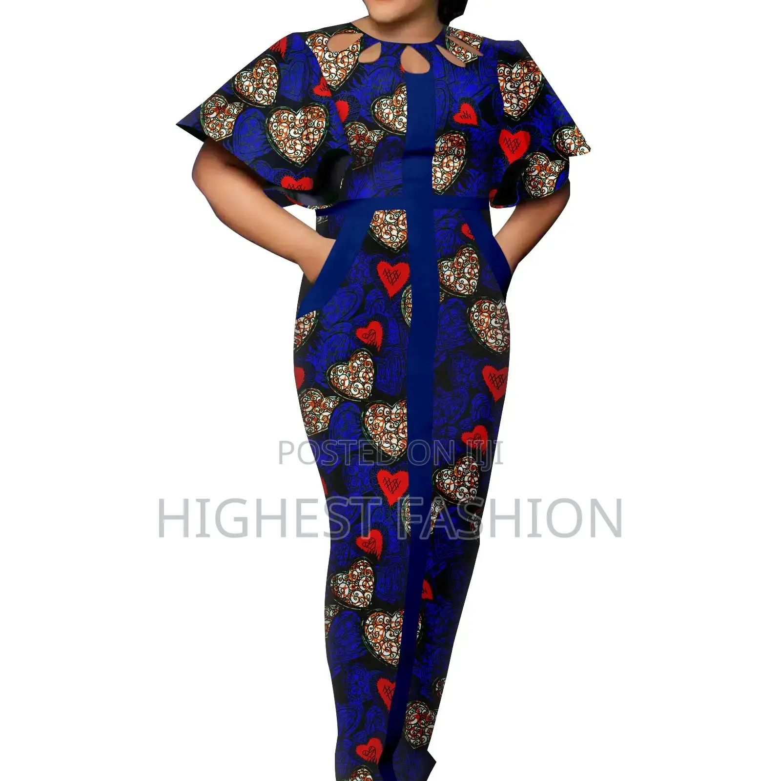 Half Sleeve Ankara Dress