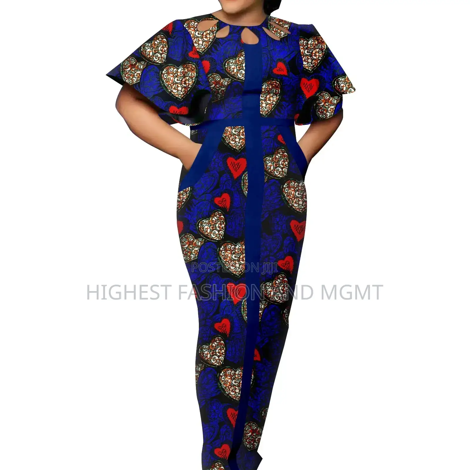 Half Sleeve Ankara Dress