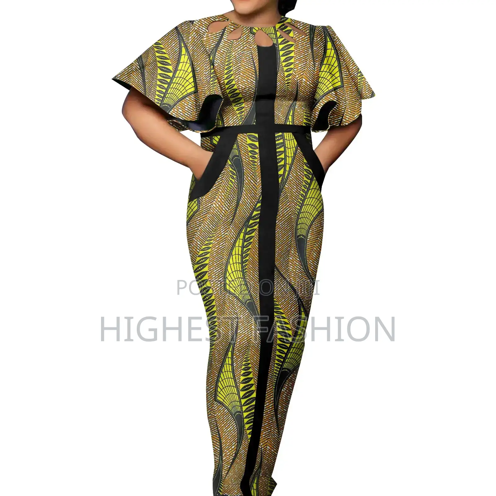 Half Sleeve Ankara Dress