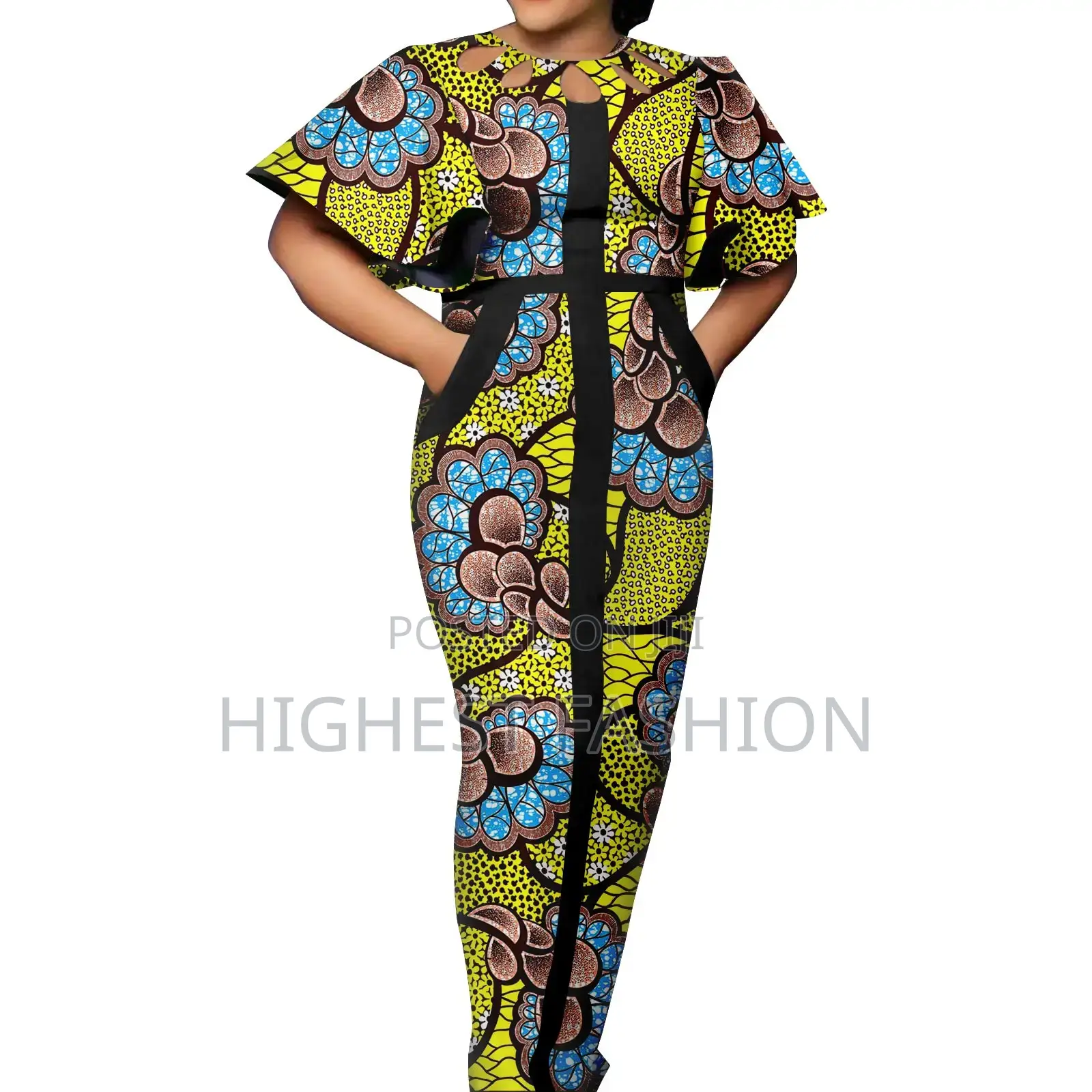 Half Sleeve Ankara Dress