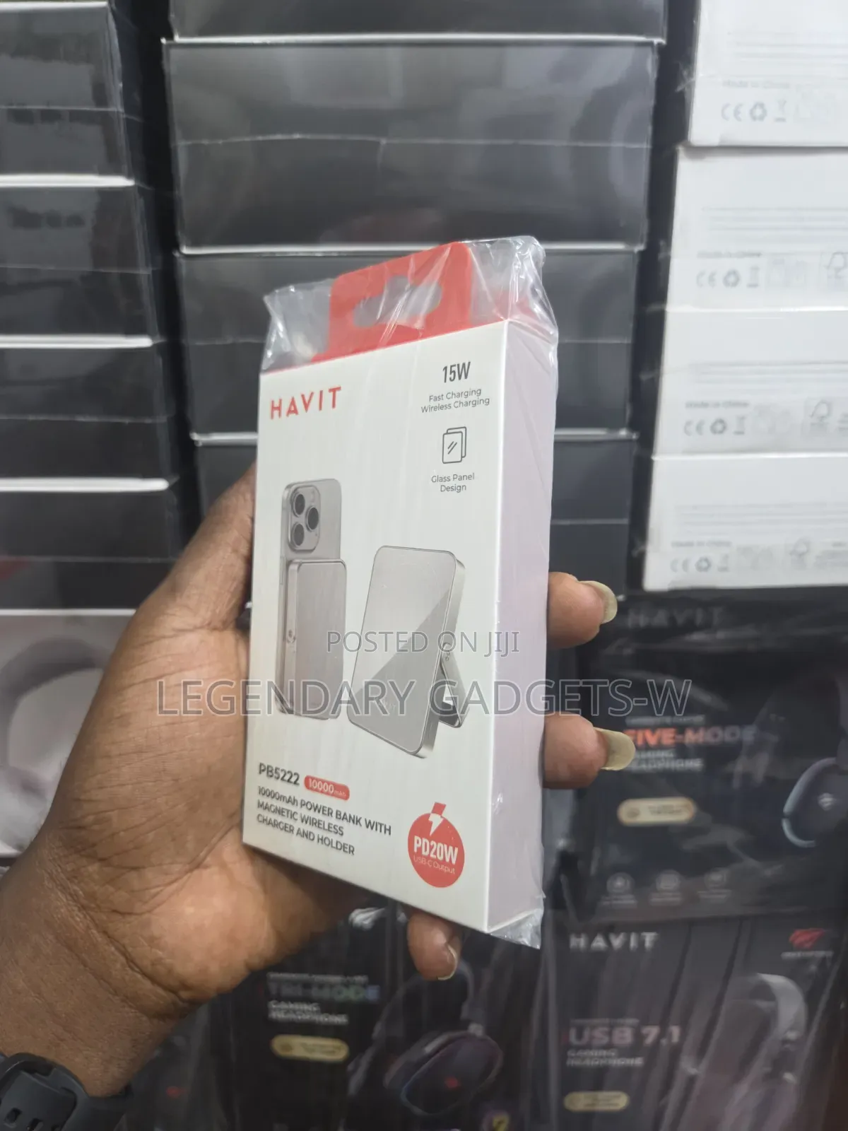Havit Pb5222 Powerbank With Magnetic Wireless Charging and Stand