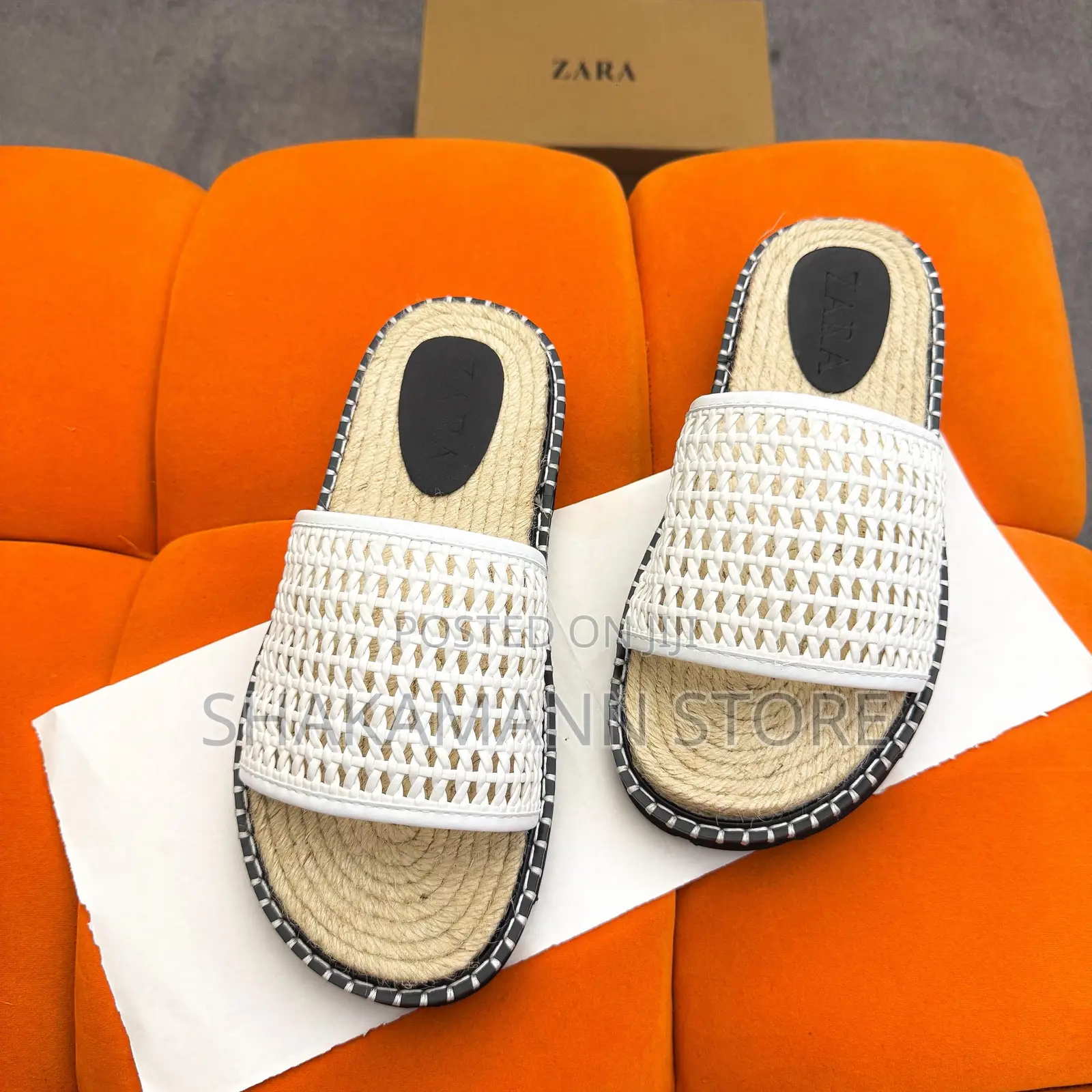 Original New Zara Espadrille Men Chunky Slide