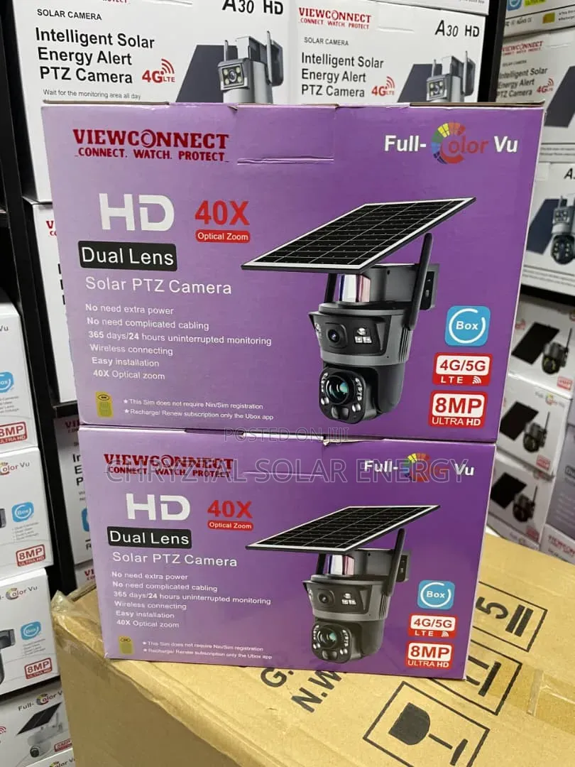 Uhd 40x Dual Lens Solar PTZ Camera 4g/5g Connectivity
