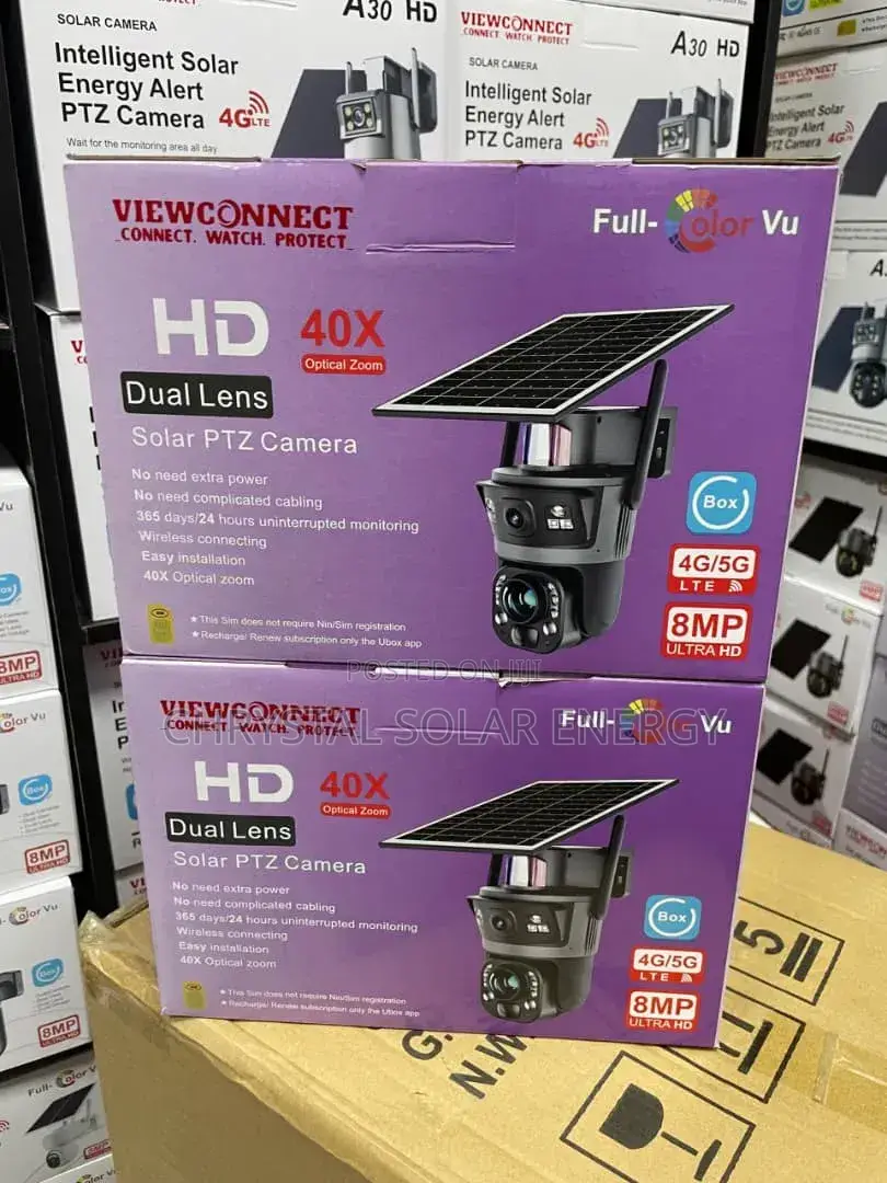 Uhd 40x Dual Lens Solar PTZ Camera 4g/5g Connectivity