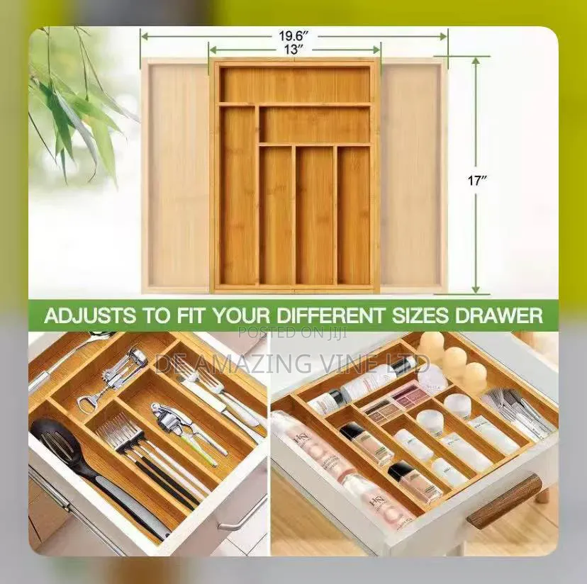 Big Expandable Wooden Cutlery Set