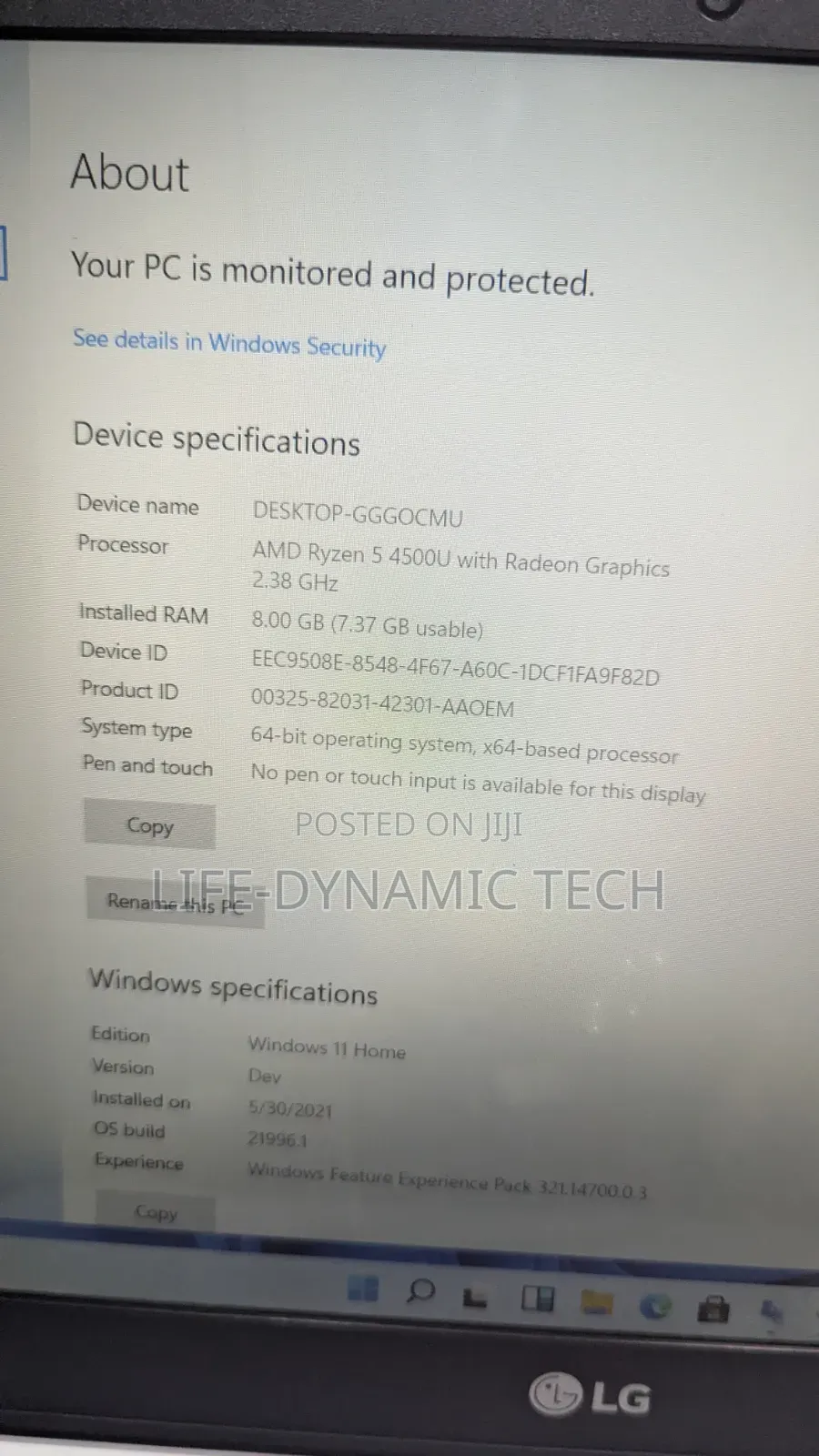 Laptop LG Gram 15.6 8GB AMD Ryzen 5 SSD 256GB