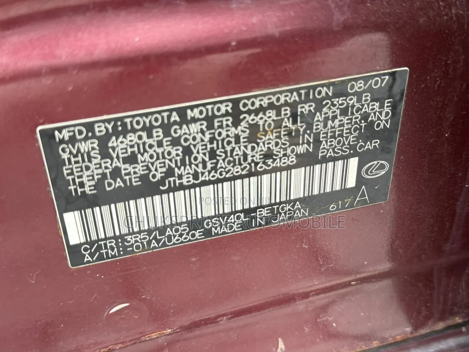 Lexus ES 350 2009