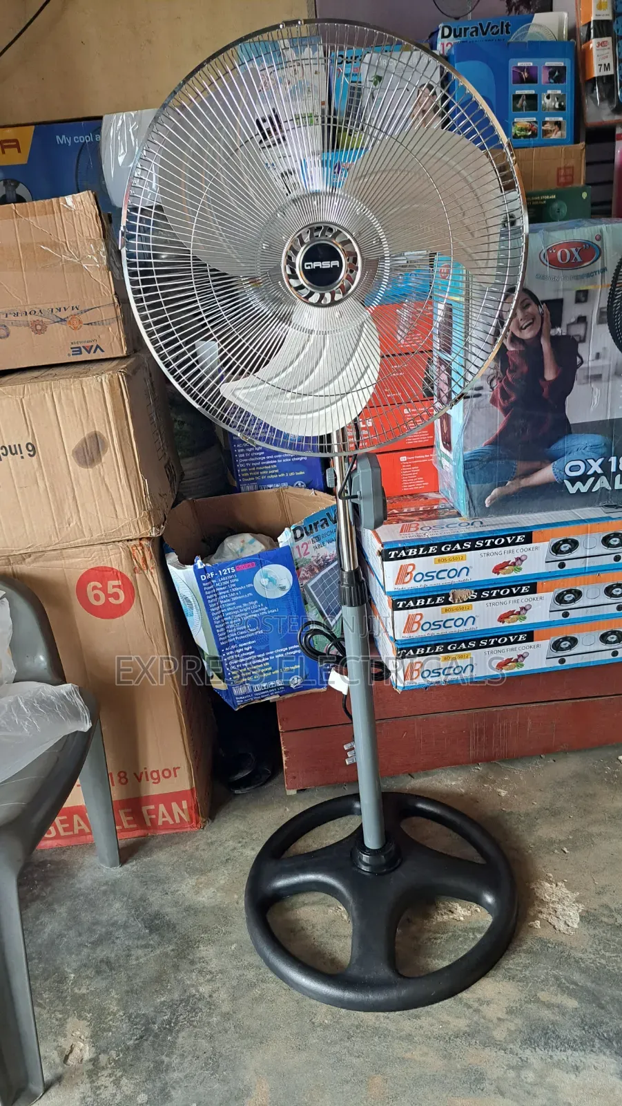 Qasa 18 Inches Standing Fan QSF - - 3 Speed Strong Air