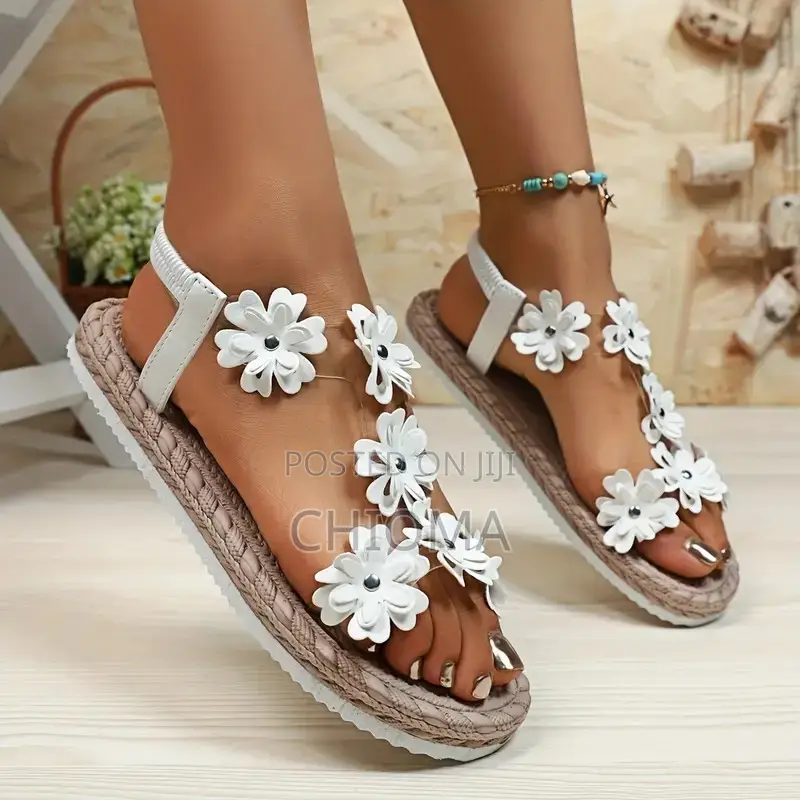 Ladies Flower Decor Styled Sandals