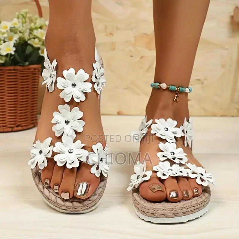 Ladies Flower Decor Styled Sandals