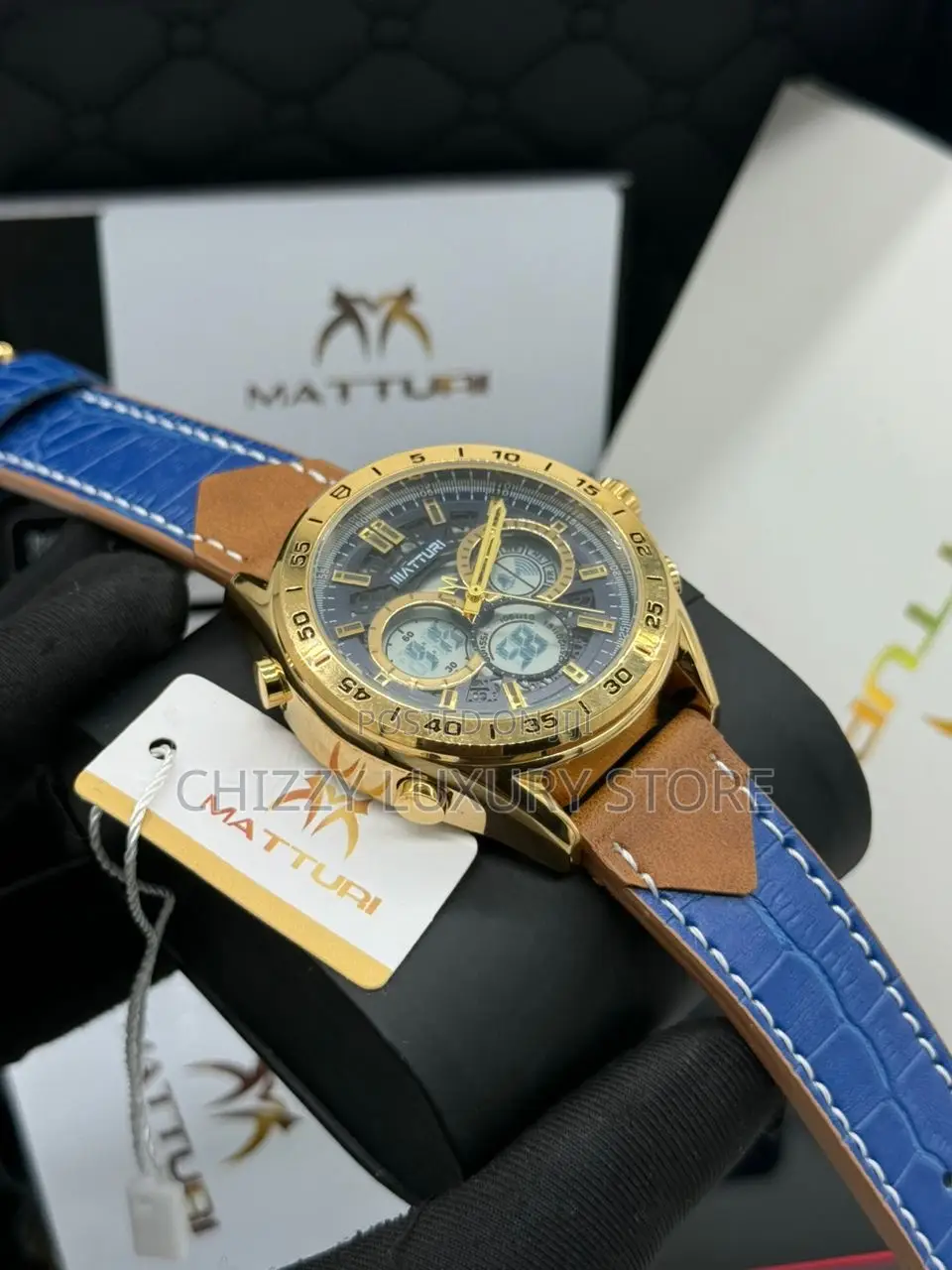 Matturi Quality Men Genuine Leather Wristwatch