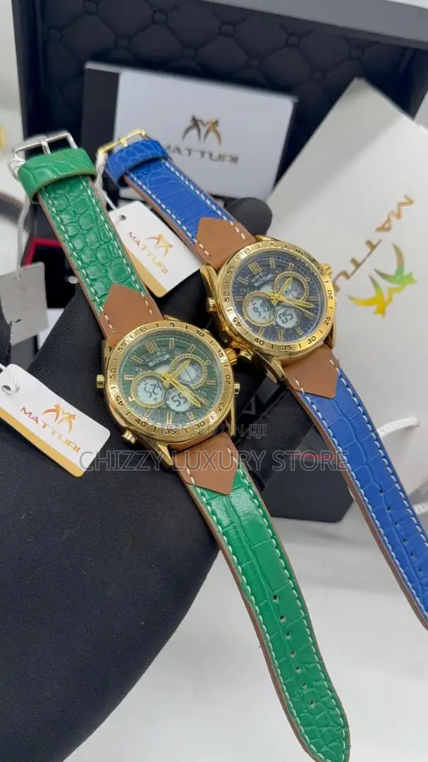 Matturi Quality Men Genuine Leather Wristwatch