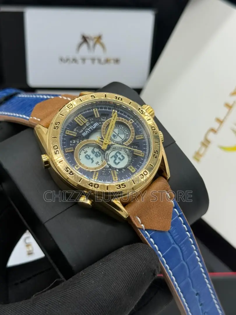 Matturi Quality Men Genuine Leather Wristwatch