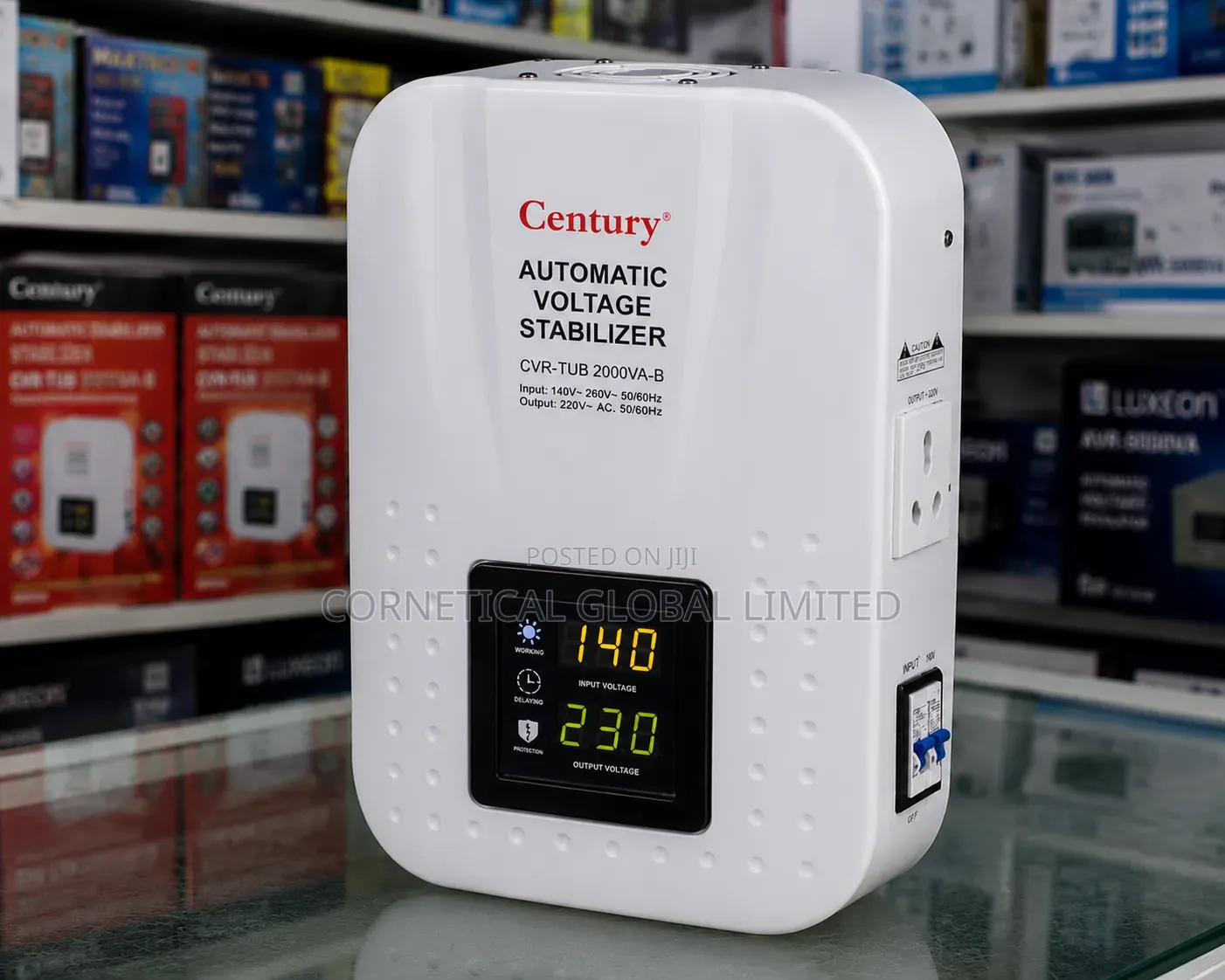 Century Wall Mount Automatic Voltage Stabilizer CVR-Tub 2000va-B