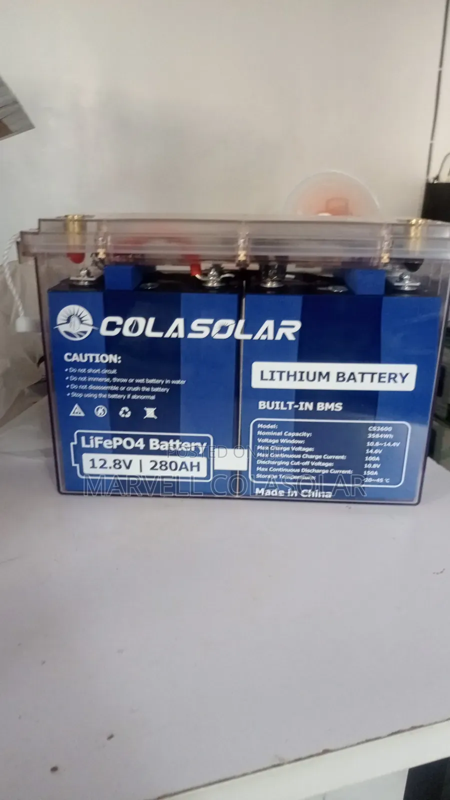 Colasolar 12.8v 280ah Lifepo4 Battery