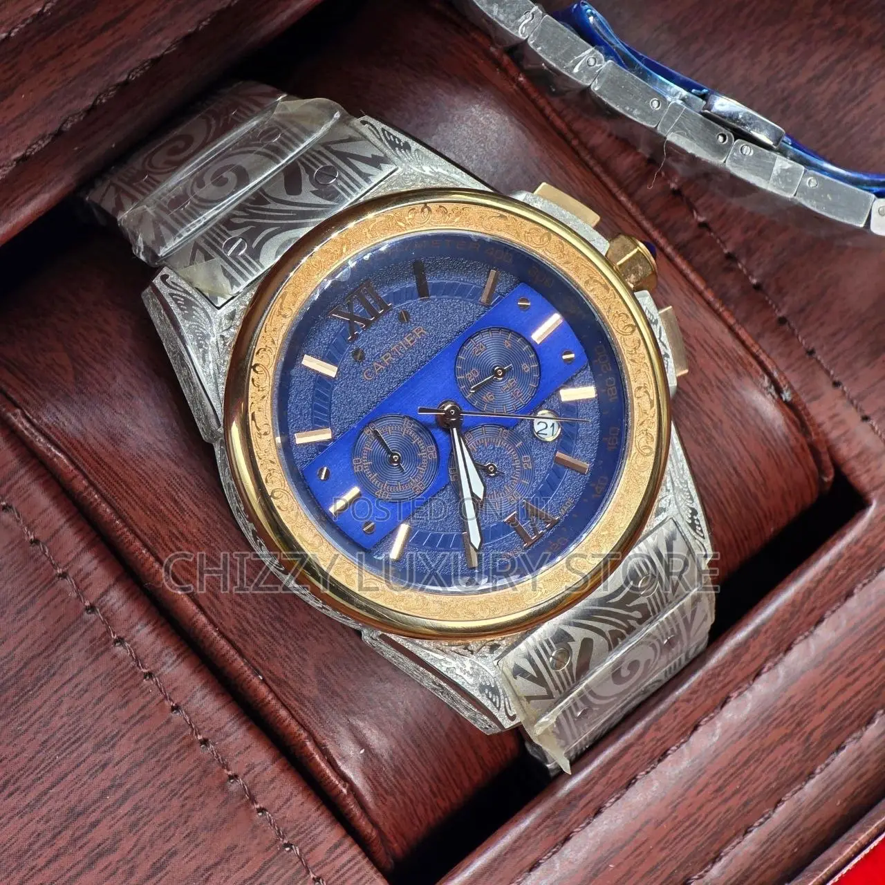 Cartier Quality Luxury Men Automatic Engine Wristwatch