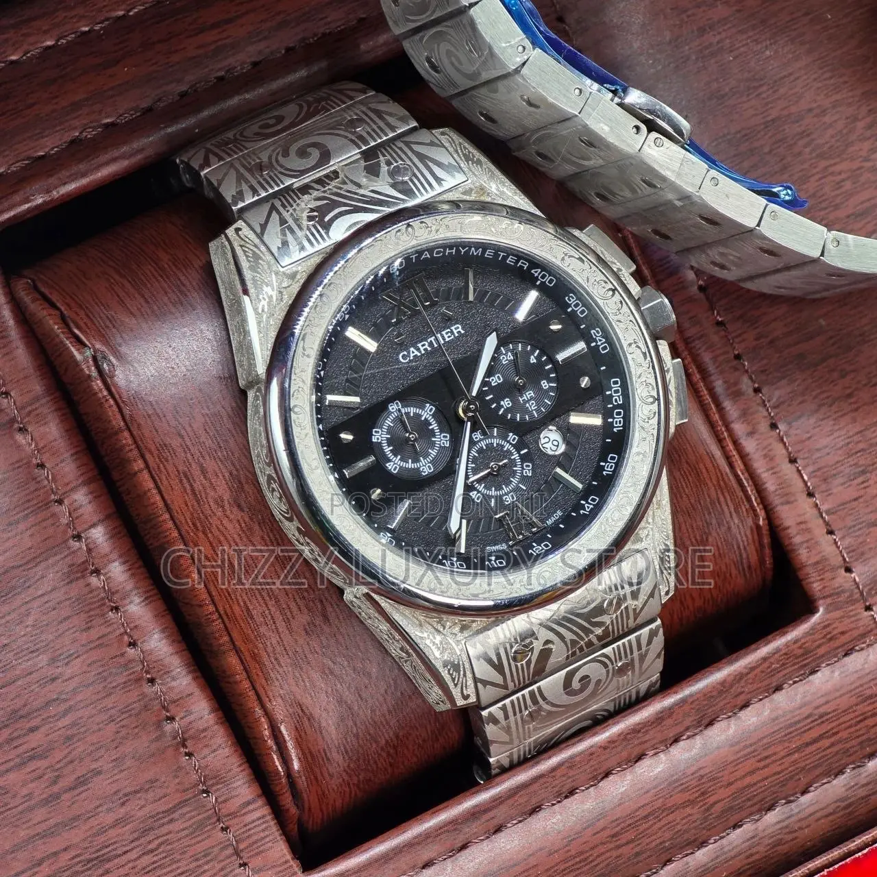 Cartier Quality Luxury Men Automatic Engine Wristwatch