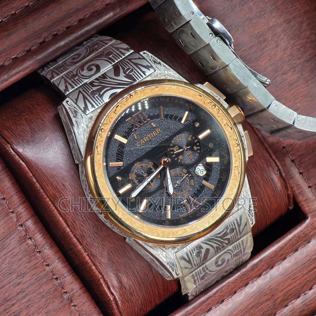 Cartier Quality Luxury Men Automatic Engine Wristwatch