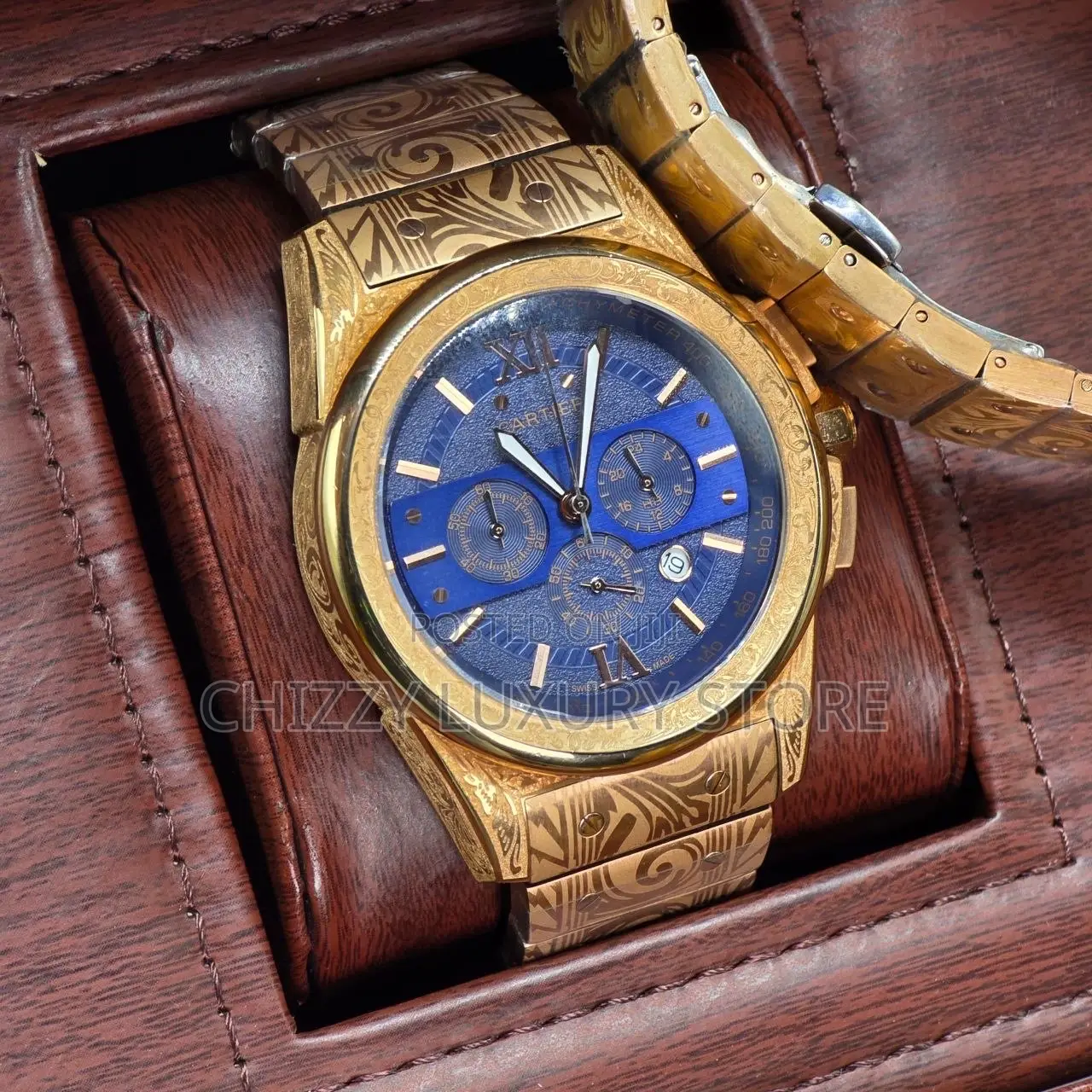 Cartier Quality Luxury Men Automatic Engine Wristwatch