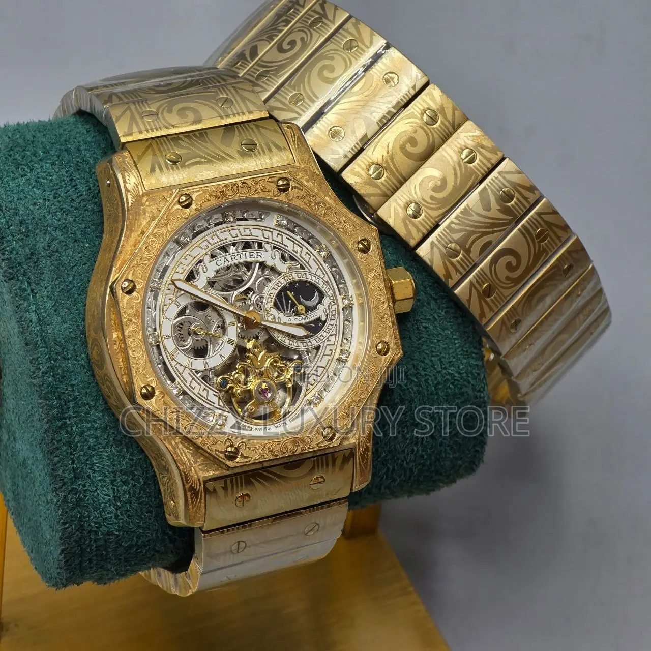 Cartier Quality Luxury Men Chronograph Automatic Engine Wristwatch