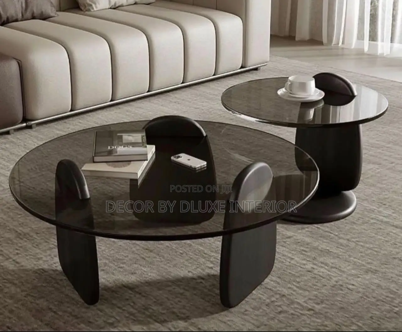Modern Glass Coffee Table Set
