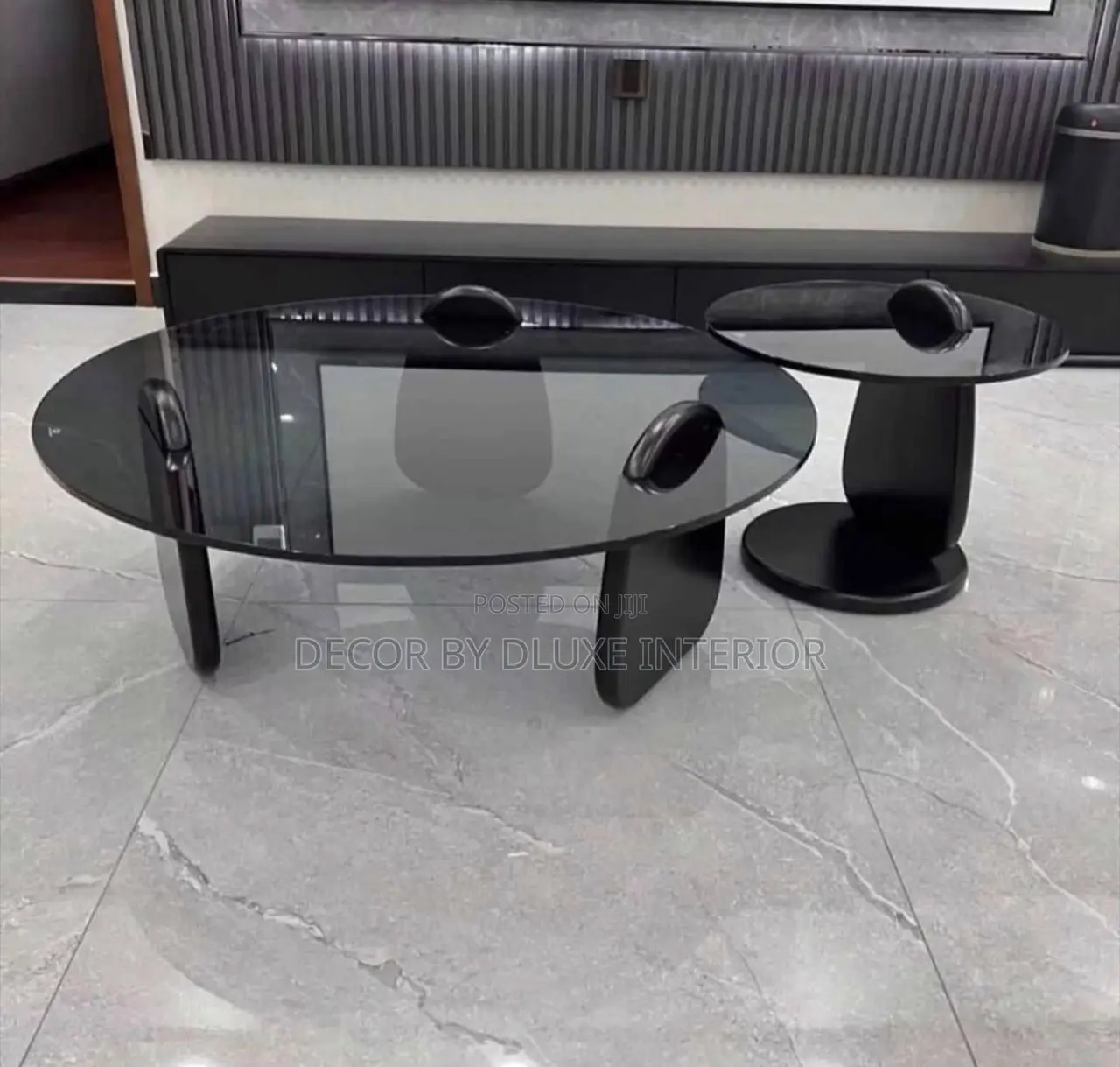 Modern Glass Coffee Table Set