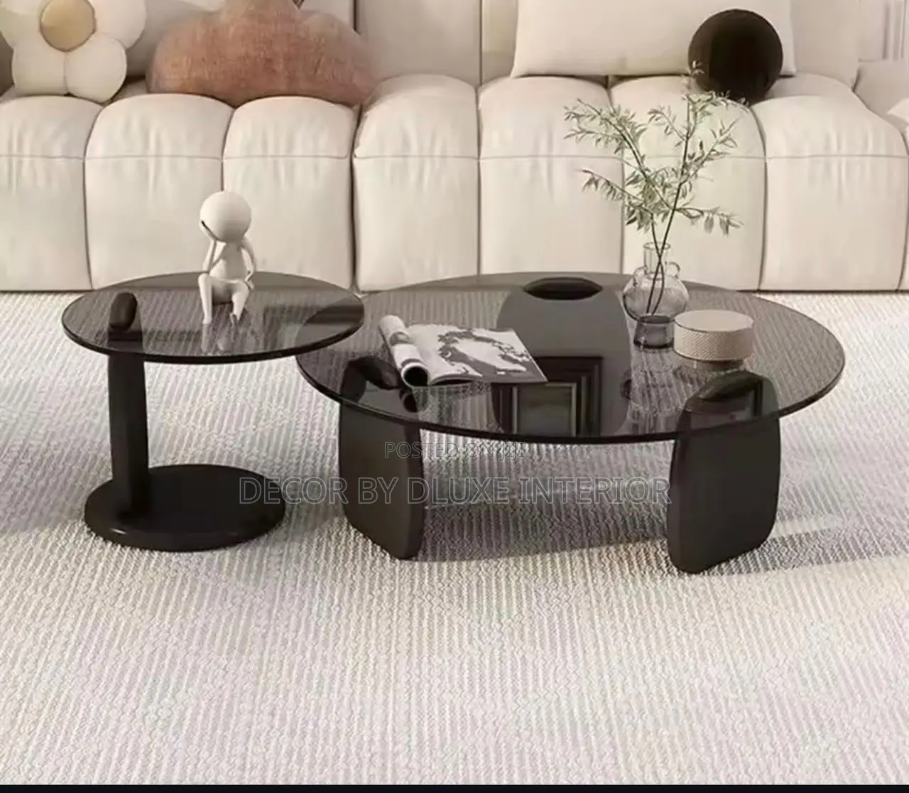 Modern Glass Coffee Table Set