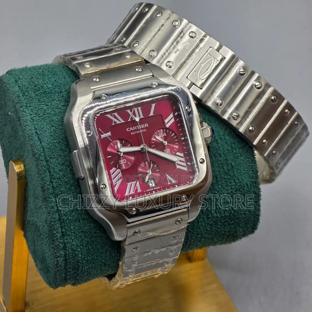 Cartier Quality Luxury Men Automatic Engine Wristwatch