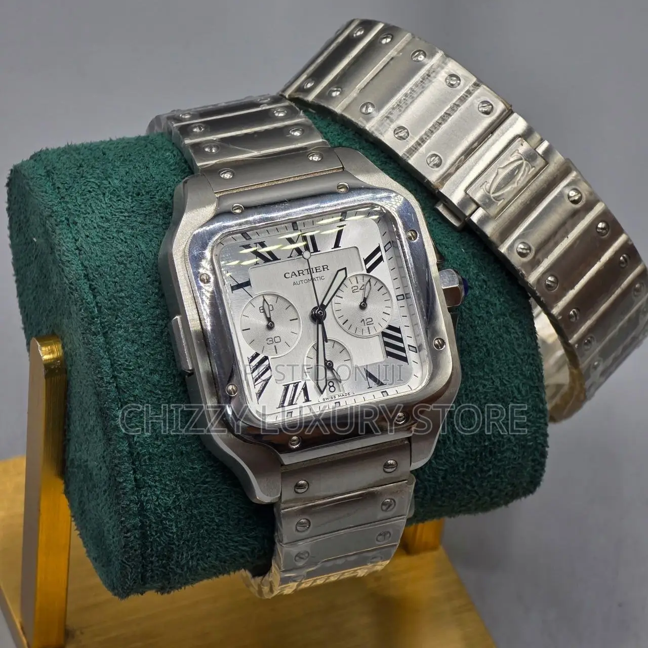 Cartier Quality Luxury Men Automatic Engine Wristwatch
