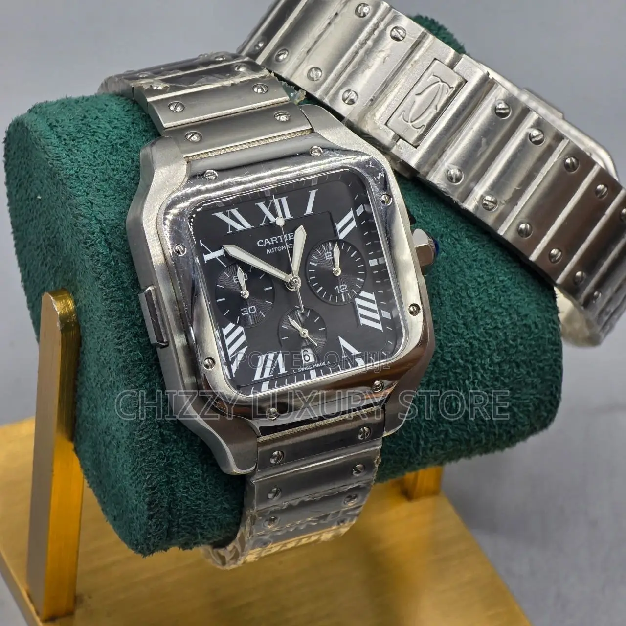 Cartier Quality Luxury Men Automatic Engine Wristwatch