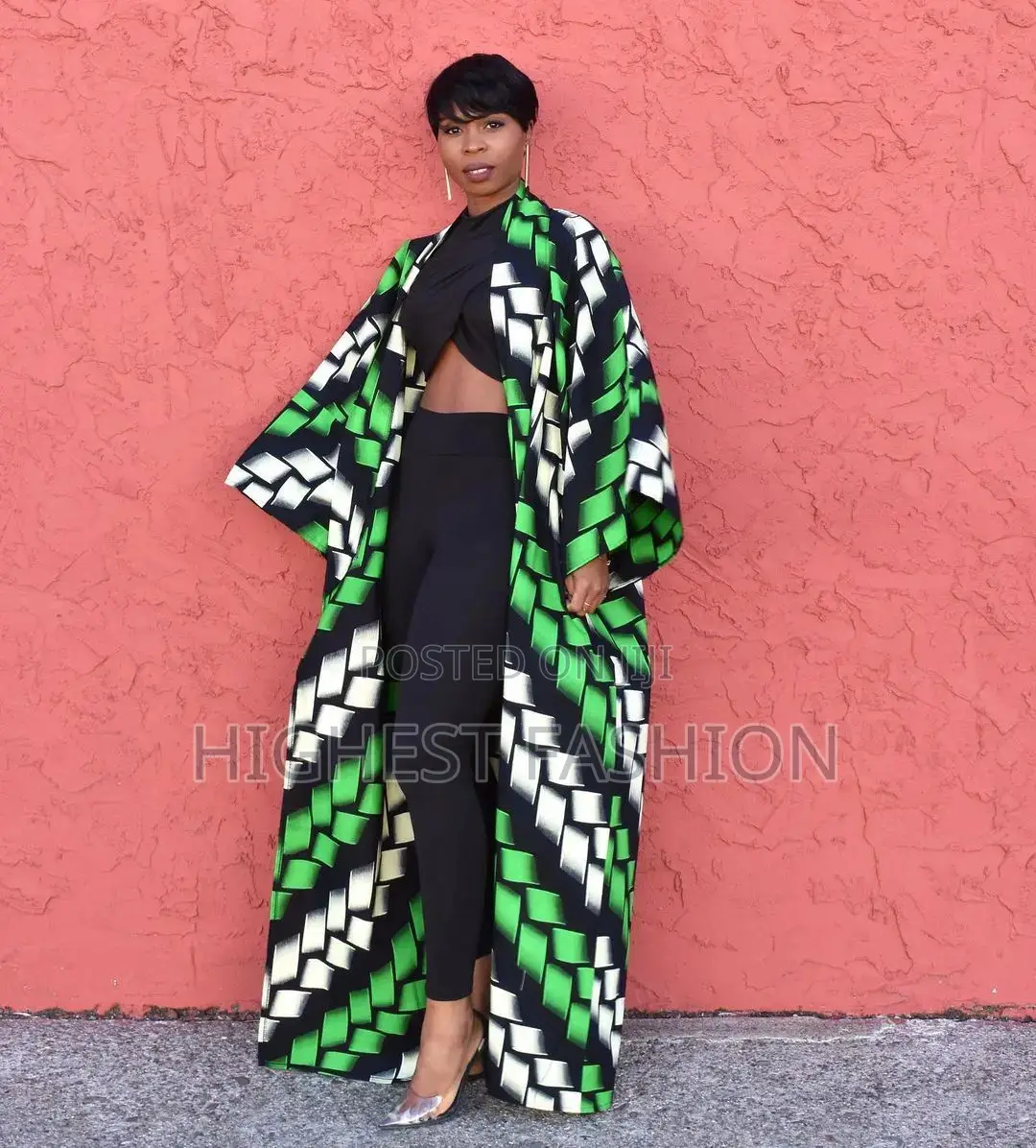 Long Sleeve Print Kimono