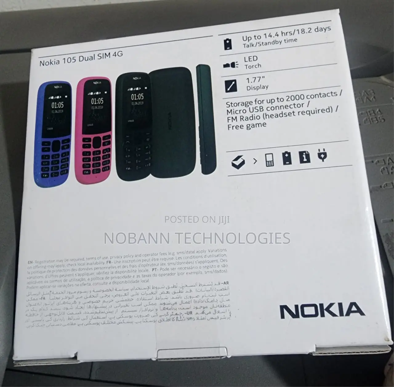 New Nokia 105 4G Black