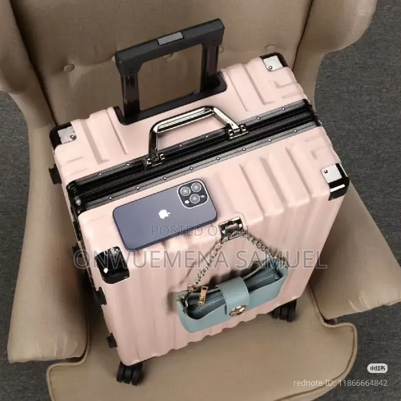 22" Branded Luggage, Travel Suitcases, Large Capacity, Aluminum Frame,
