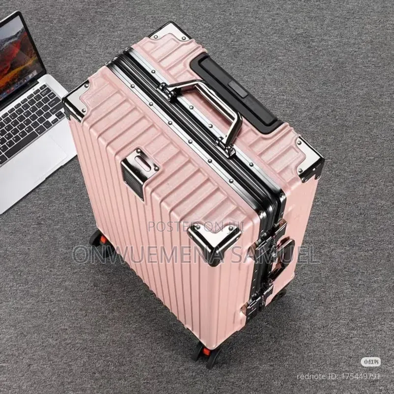 22" Branded Luggage, Travel Suitcases, Large Capacity, Aluminum Frame,
